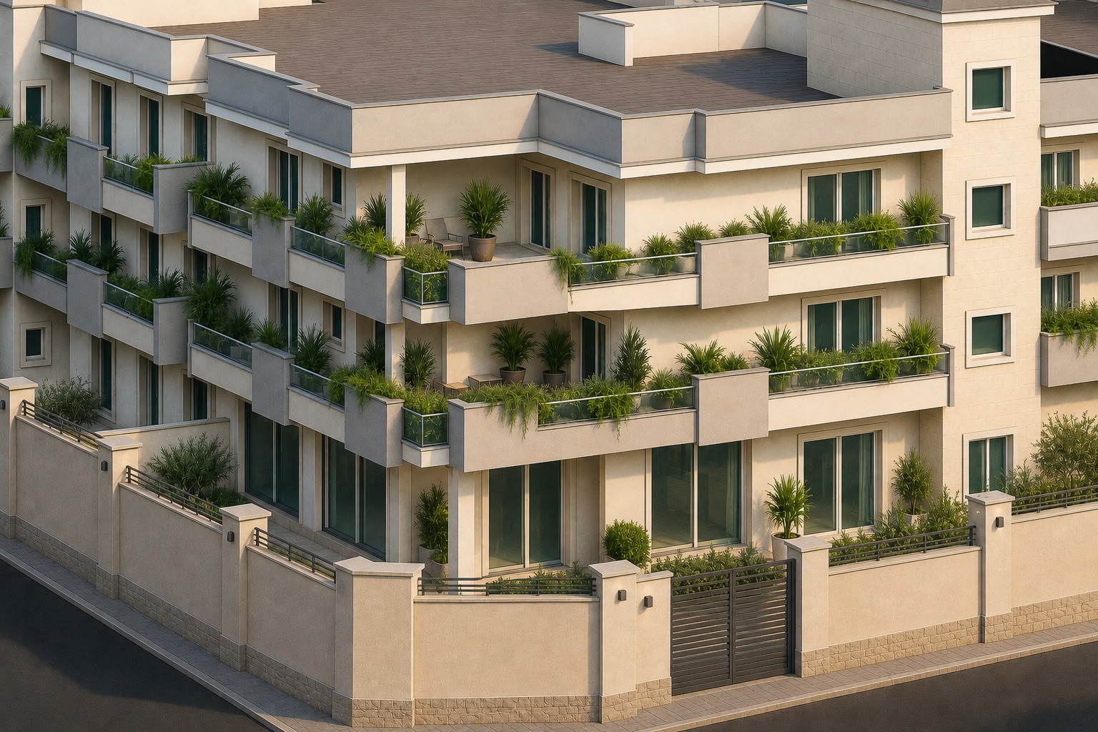 Render esterno palazzina De Luca Costruzioni